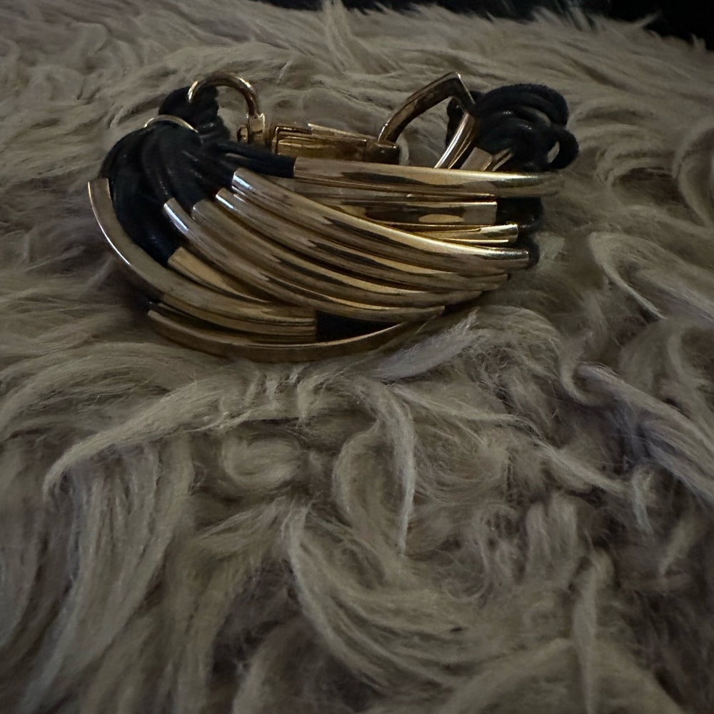 BCBGMaxAzria Gold and Black Bracelet